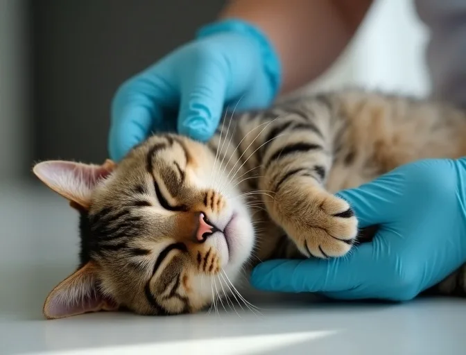 Specialist carefully handling a deceased cat with dignity in Gisborne